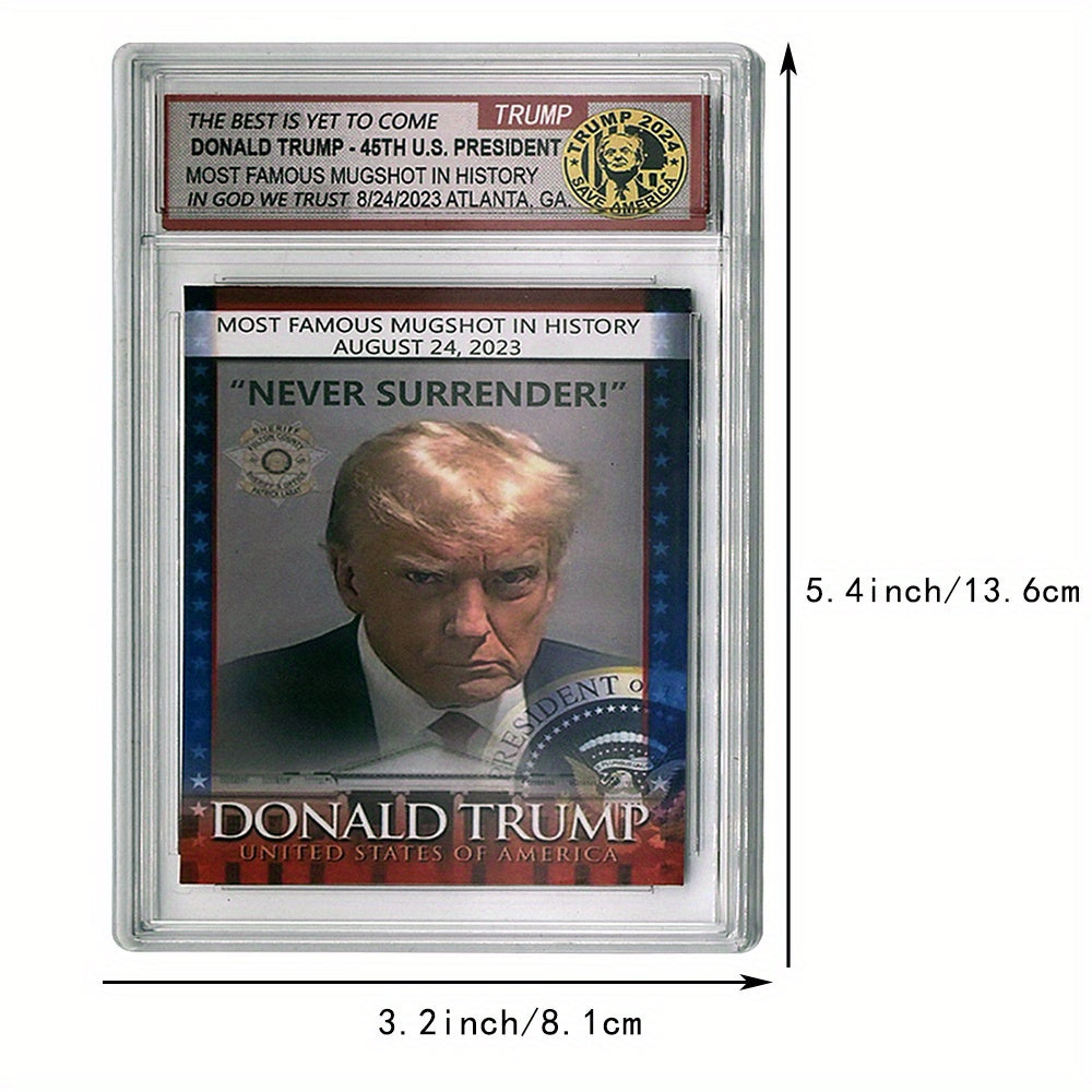 Collectible 2024 Donald Trump Us President Card With Display Case - Perfect Gift For Political Fans & Collectors