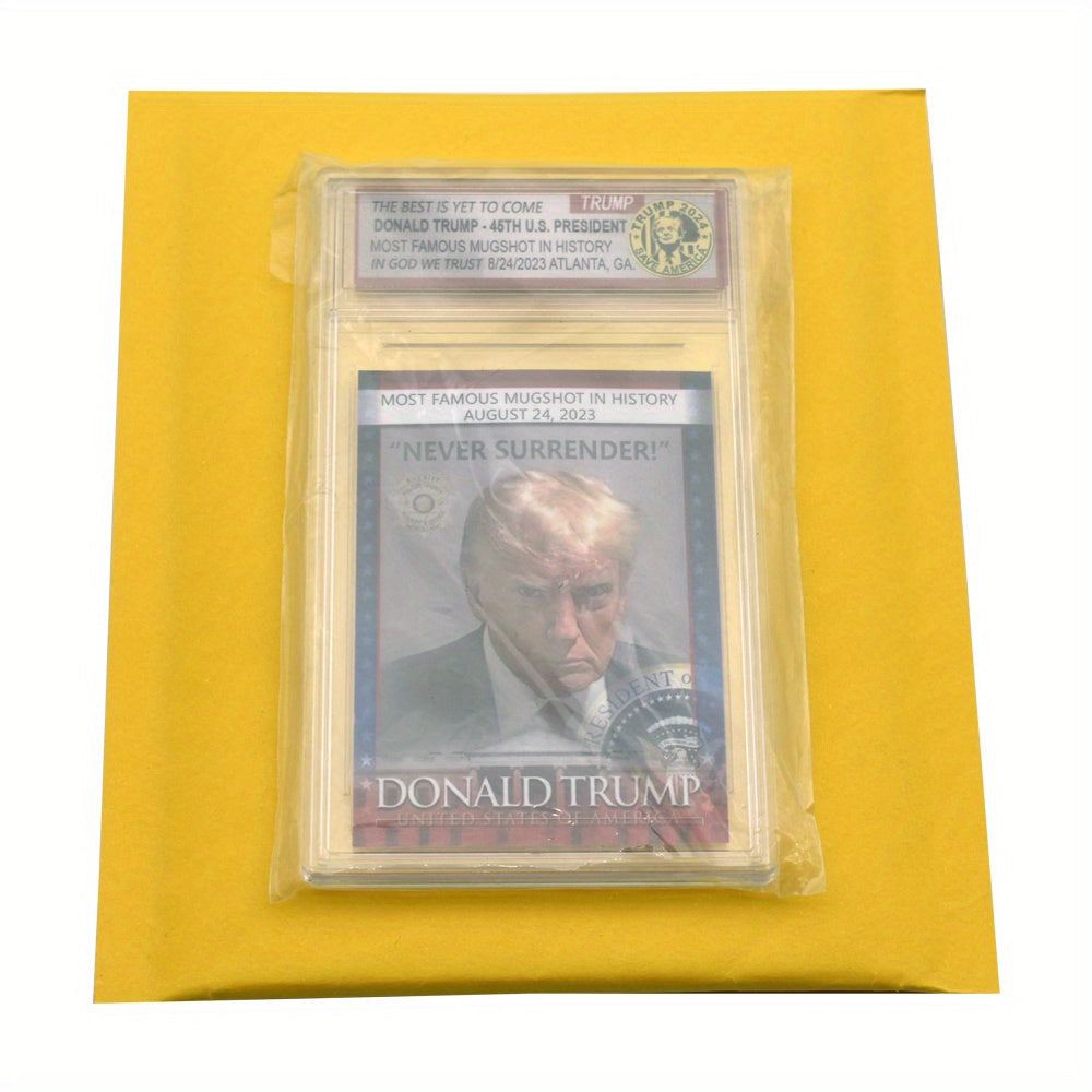 Collectible 2024 Donald Trump Us President Card With Display Case - Perfect Gift For Political Fans & Collectors
