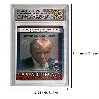 Collectible 2024 Donald Trump Us President Card With Display Case - Perfect Gift For Political Fans & Collectors